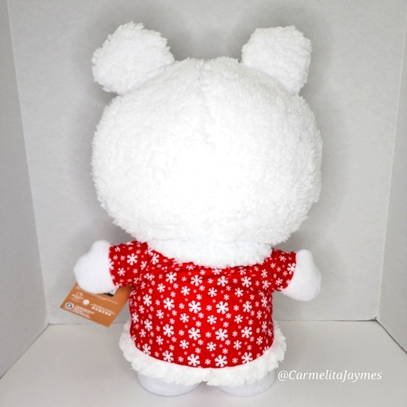 🎄 HELLO KITTY ❄️ Snowflake Fur Coat Door Greeter Official Sanrio Christmas 2024 - Picture 3 of 5